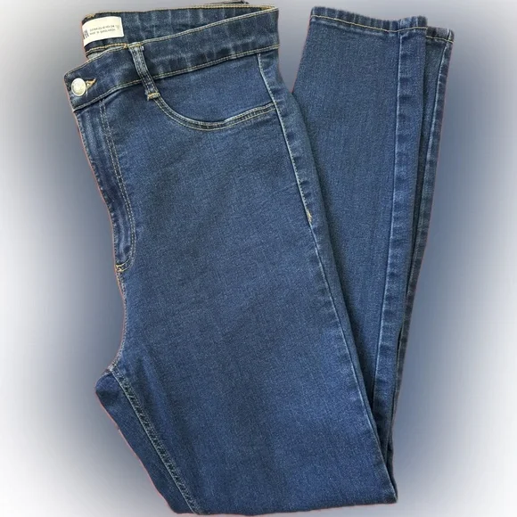 High Waisted Denim Zara Jeggings - Picture 1 of 5